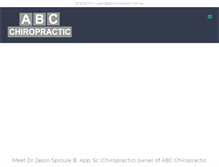 Tablet Screenshot of abcchiropractic.com.au